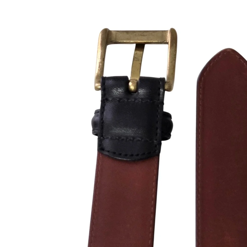 Coach Mens Black Leather Handcrafted Belt 36